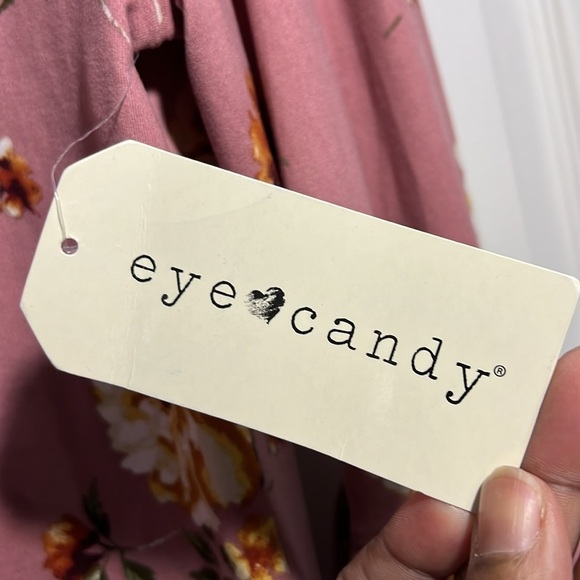 Eye Candy Women’s Pink Multicolor Floral 3/4 Sleeve Blouse - Size Large NWT - Picture 4 of 6